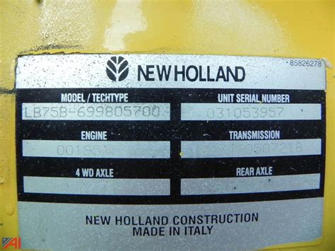 new holland vin number decoder